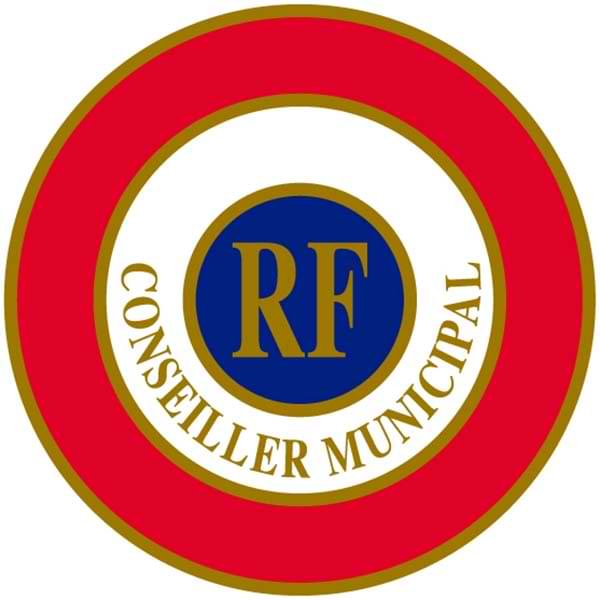 Cocarde de voiture électrostatique D. 94 mm - Conseiller Municipal