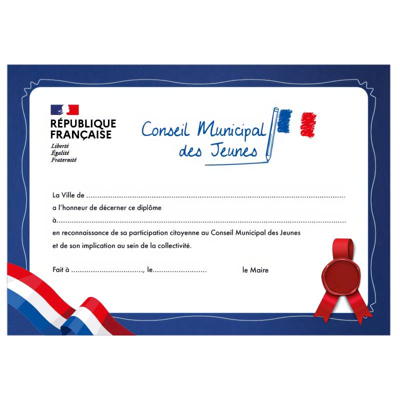 Diplôme A4 - Conseil municipal des jeunes
