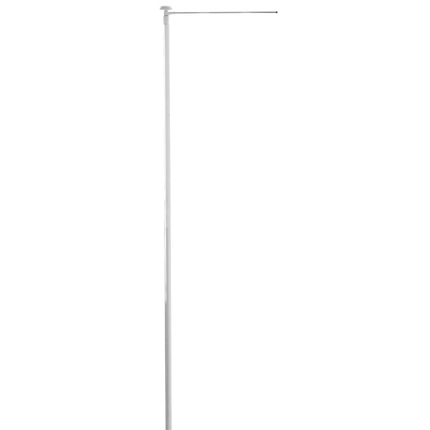 Mât à potence aluminium blanc - H. 6 m (en 2 parties)