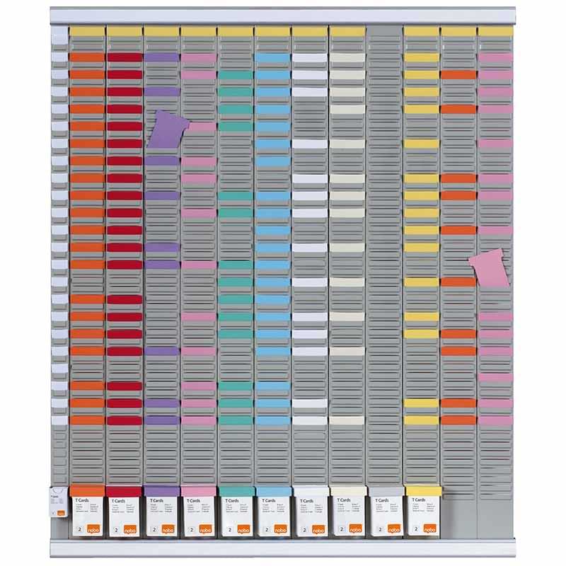Kit planning annuel fiches T - 54 fentes - Gris