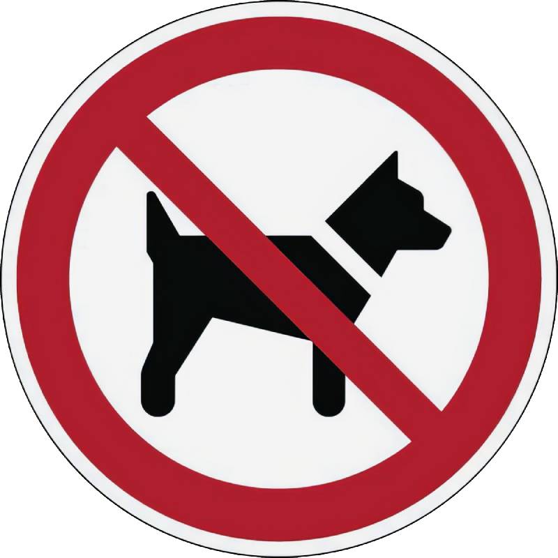 Signalétique Interdit Aux Chiens D. 200 mm - Adhésif autocollant