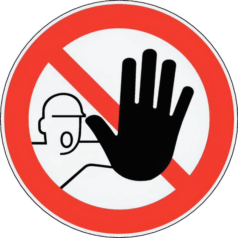 Signalétique Interdit Aux Personnes Non Autorisées D. 200 mm - Adhésif autocollant