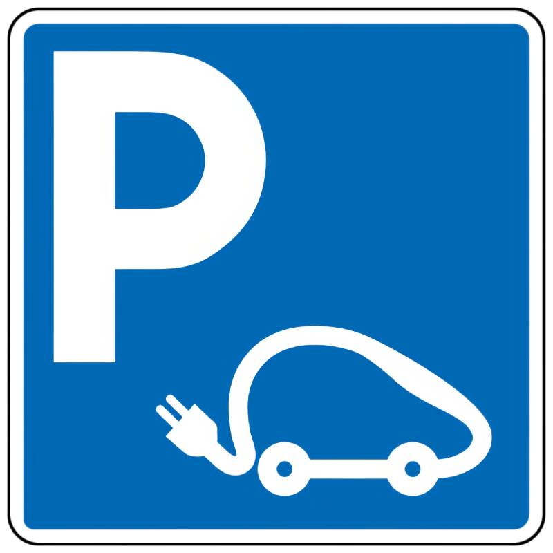 Signalétique Recharge Voiture Electrique 200 X 200 mm - Adhésif autocollant