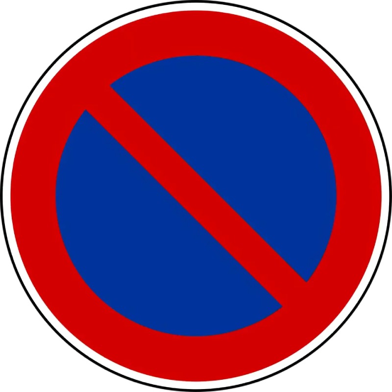 Signalétique Interdiction de stationner D. 300 mm - PVC 1 mm