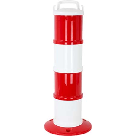 Balise de signalisation D. 200 X H. 850 mm - Rouge / Blanc