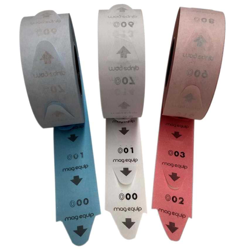 Tickets d'attente numérotés : 3 coloris au choix