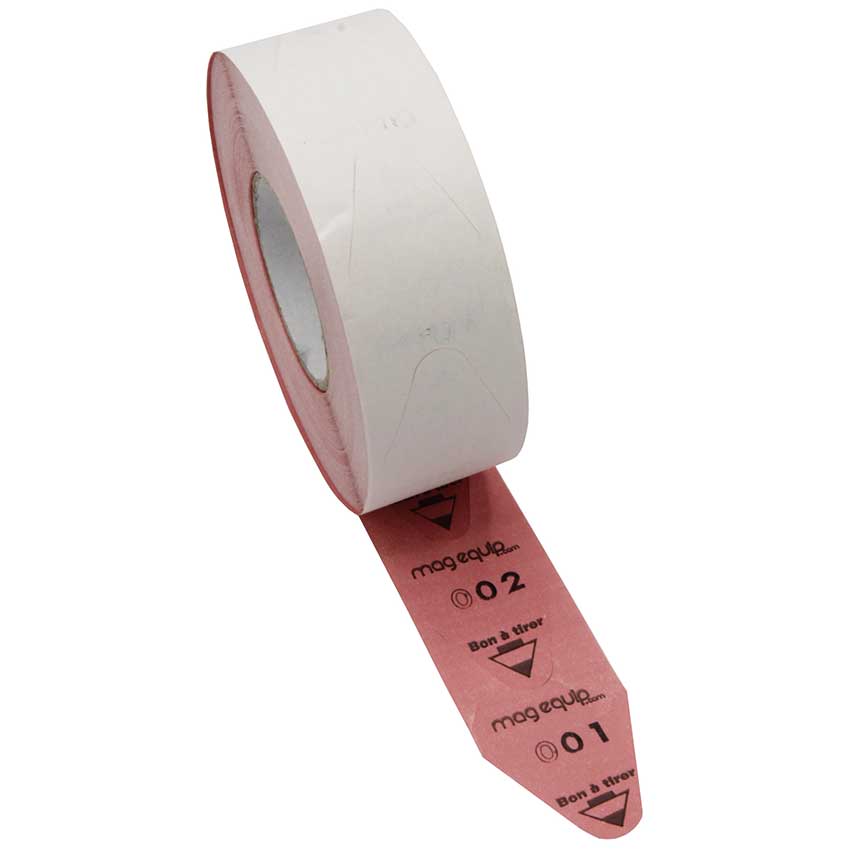 Rouleau tickets d'attente (2000 tickets) - Rouge
