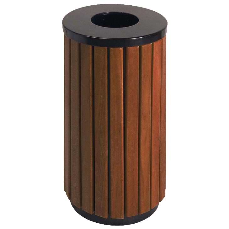 Corbeille lames imitation bois Pradès 40L