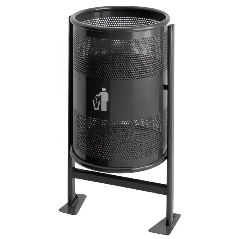 Corbeille extérieure basculante 60L - Gris graphite