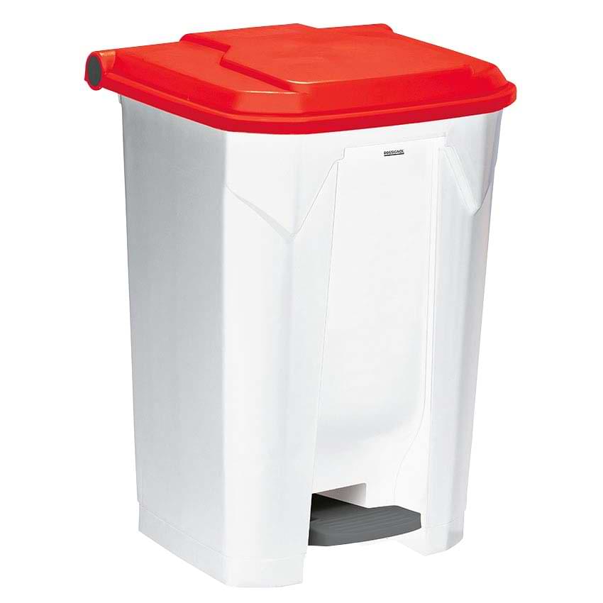 Container à pédale Utilo 80L - Couvercle Rouge