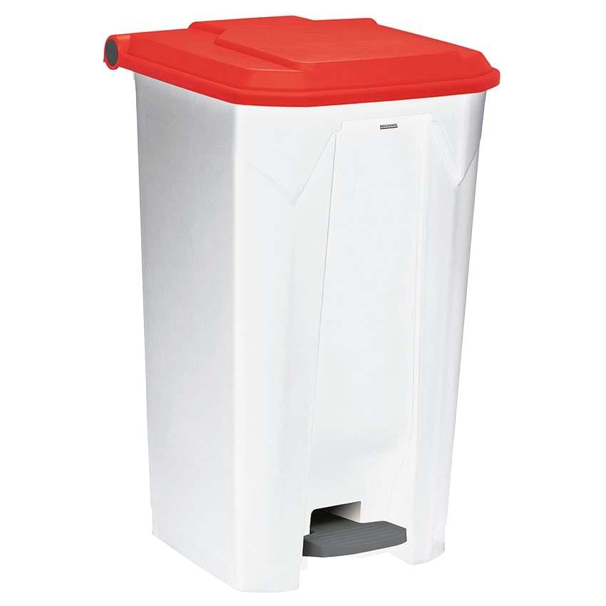 Container à pédale Utilo 100L - Couvercle Rouge