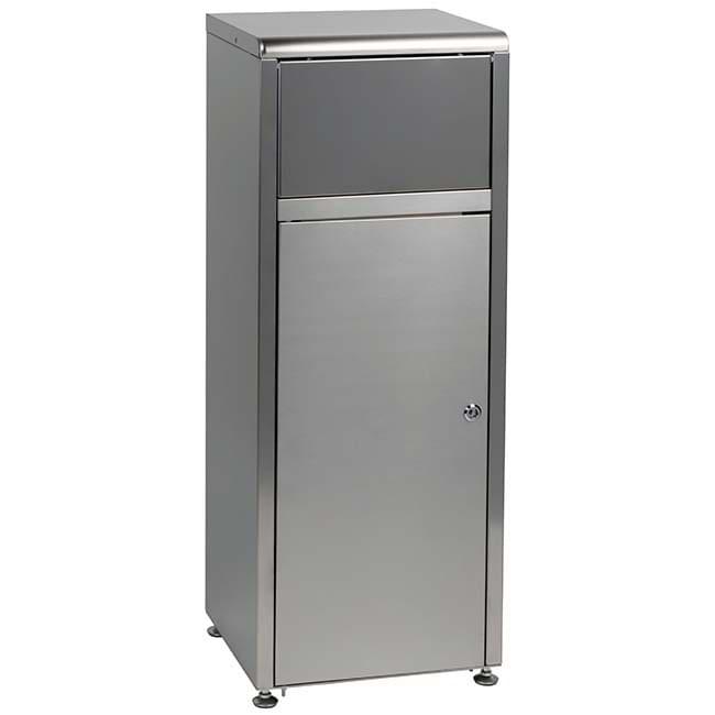 Poubelle snack inox à trappe basculante 50 litres