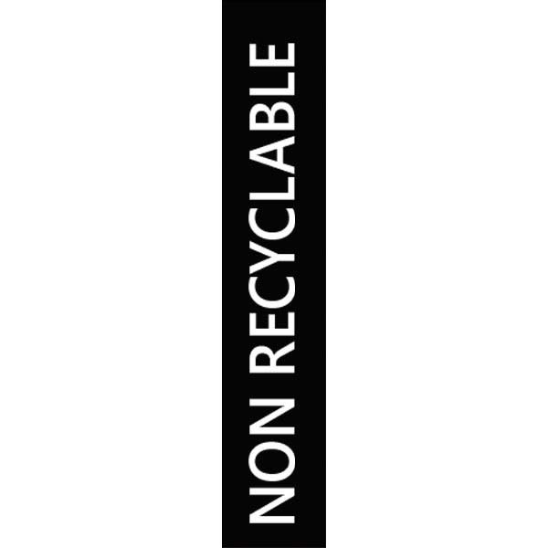 Option : Sticker lettres blanc - Non Recyclable