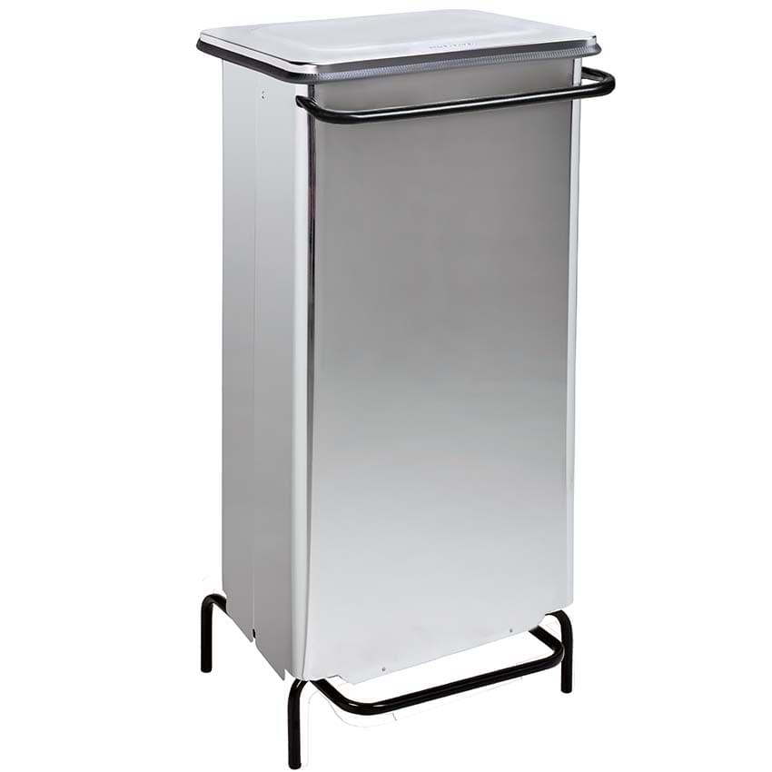 Poubelle fixe à pédale 110L - Inox