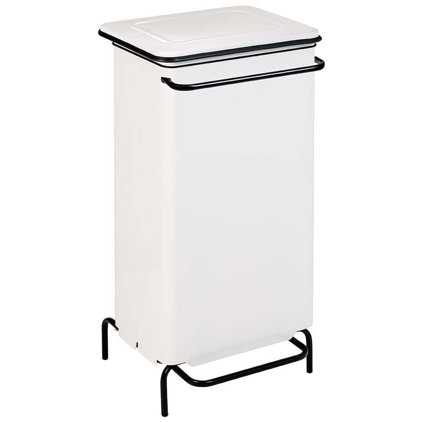 Poubelle fixe à pédale 110L - Blanc