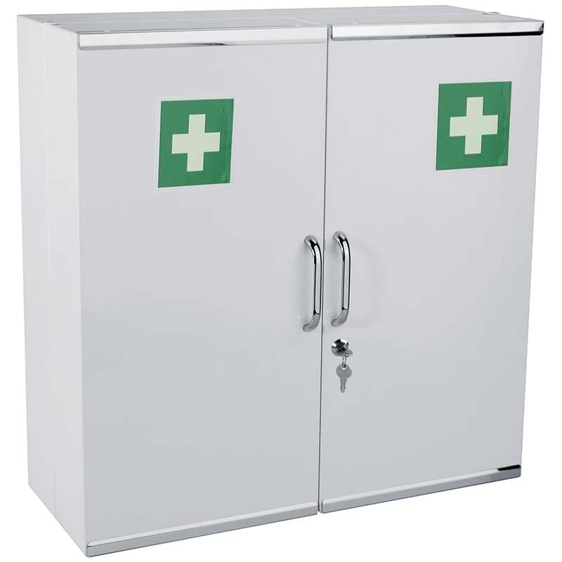Armoire à pharmacie murale acier - 2 portes