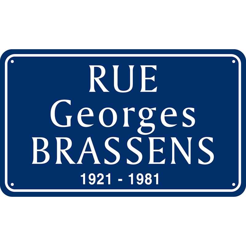 Plaque de rue aluminium laquée 450 X 250 mm - Modèle plat