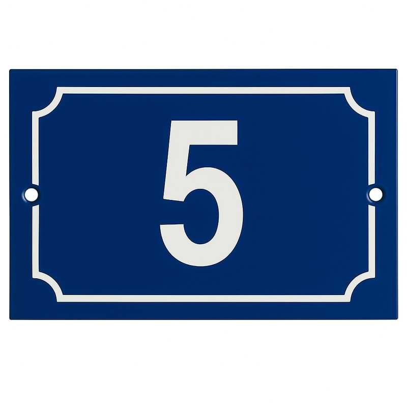 Plaque numéro de maison - Modèle bombé
