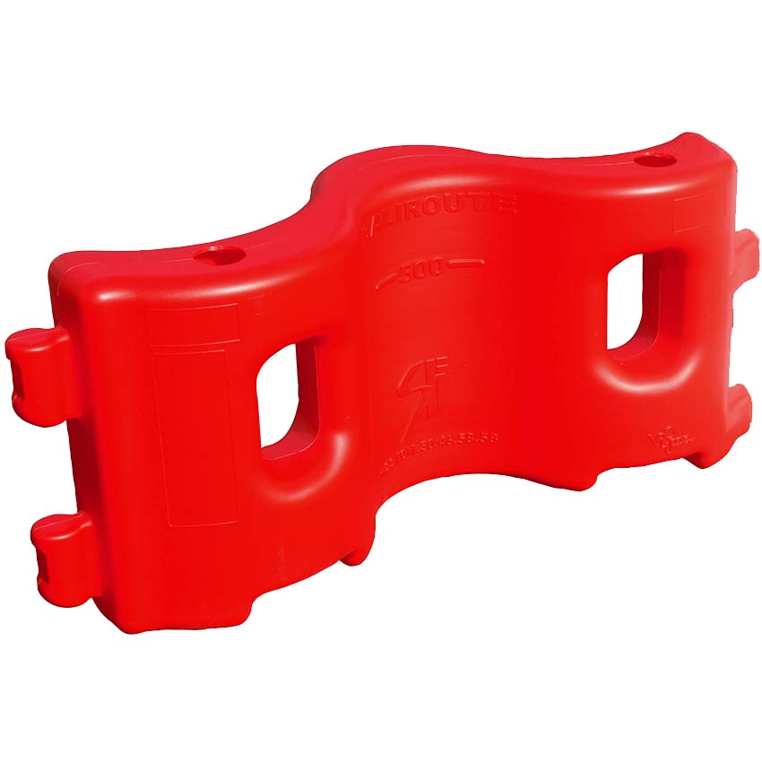 Séparateur modulaire de voies Baliroute 500 - 1120 mm - Rouge