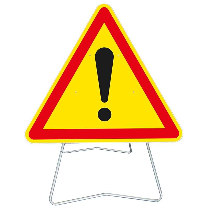 Panneau temporaire Danger - 700 mm - Classe 1
