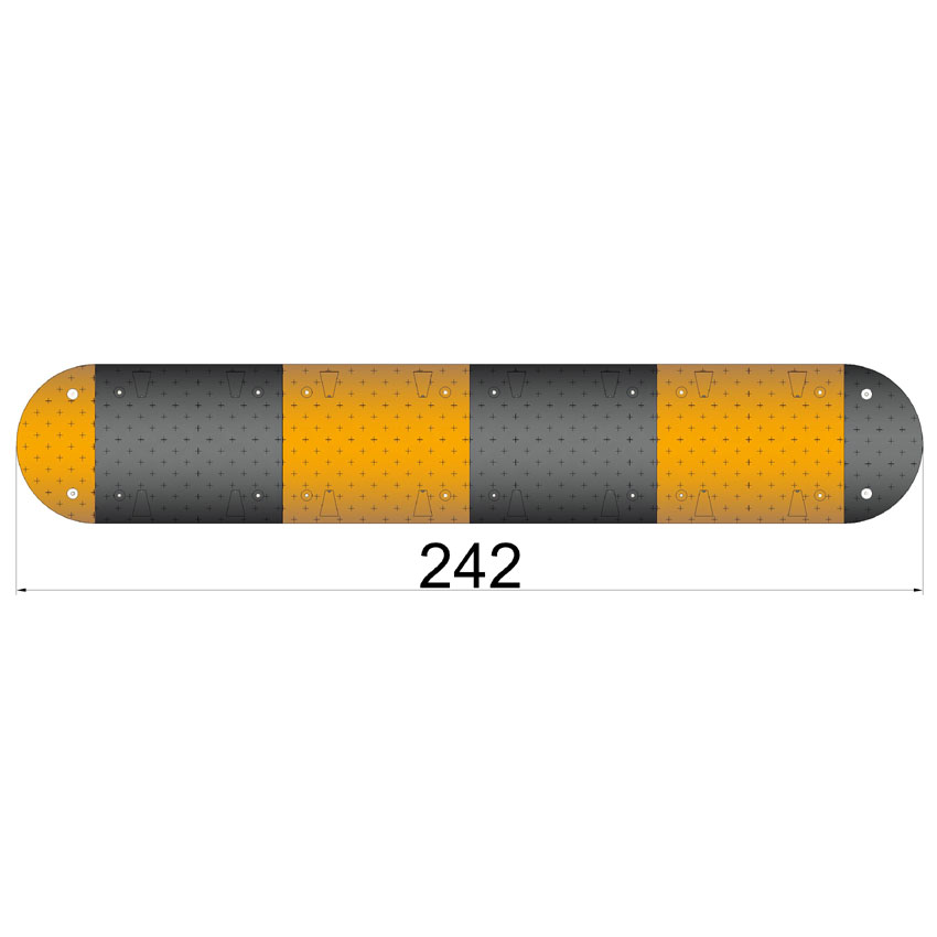Pack ralentisseur voirie complet - L. 242 cm