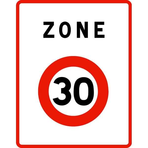 Panneau routier B30 - 650 X 500 mm - Classe 2