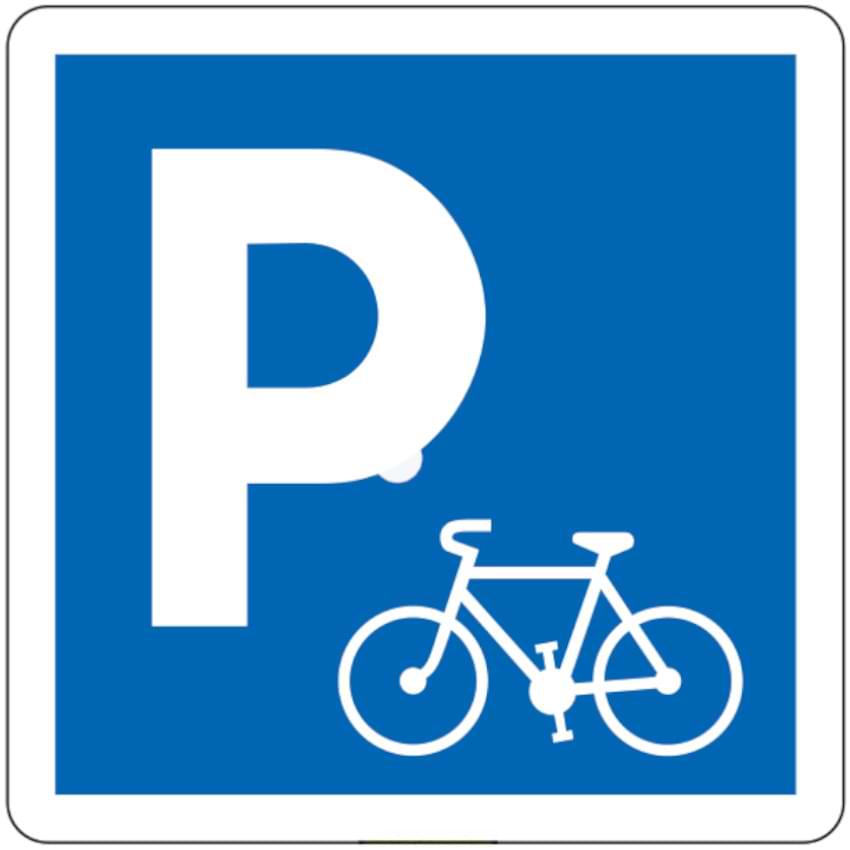 Panneau signalisation - Parking Vélos - 350 mm - Classe 1