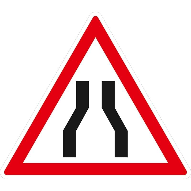 Panneau routier A3 - Chaussée Rétrécie - 700 mm - Classe 2