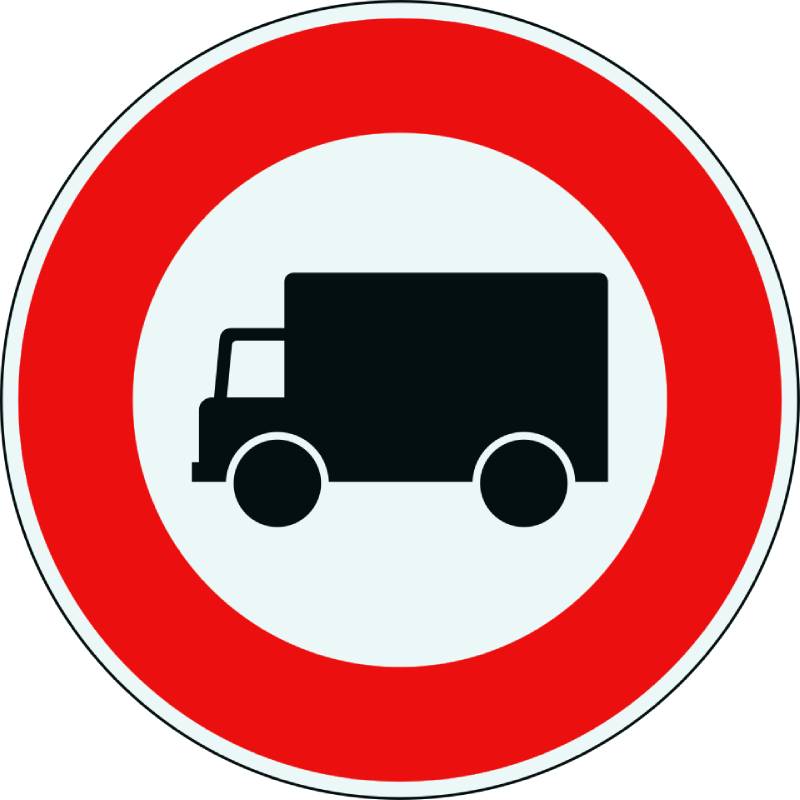 Panneau routier B8 - 650 mm - Classe 1