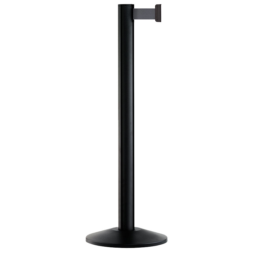 Poteau sangle rétractable Beltrac Classic 2,3 m - Noir
