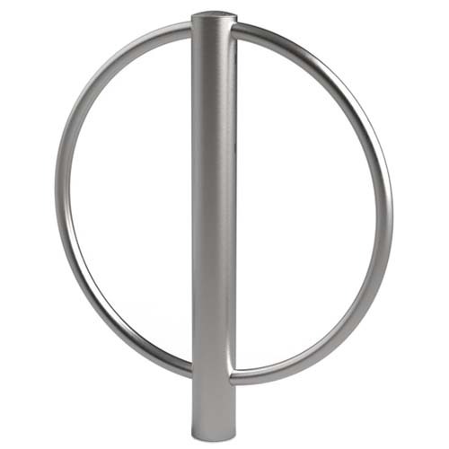Poteau accroche vélo inox 304L - Sur platine