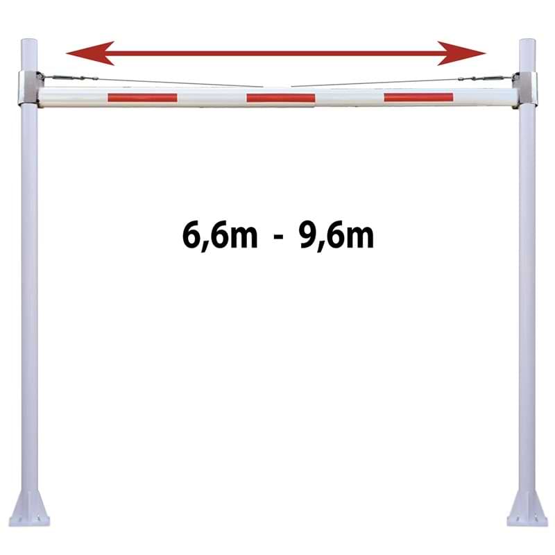 Portique limitation de hauteur réglable 6,6 à 9,6 m