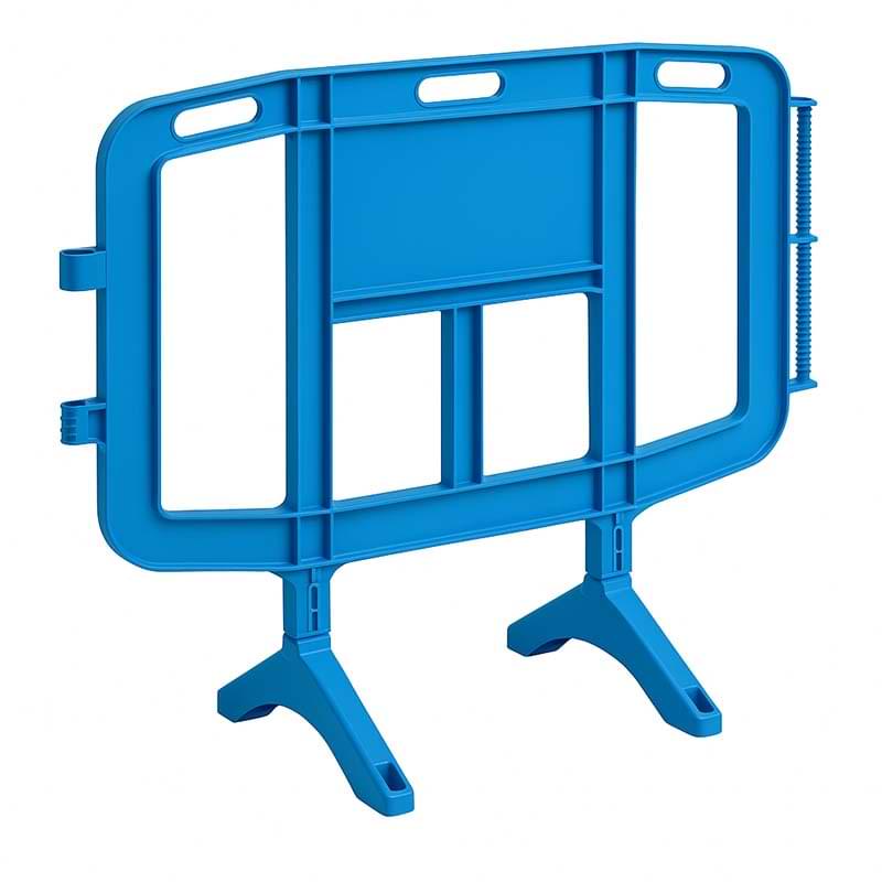 Barrière mobile plastique 198 cm - Jaune