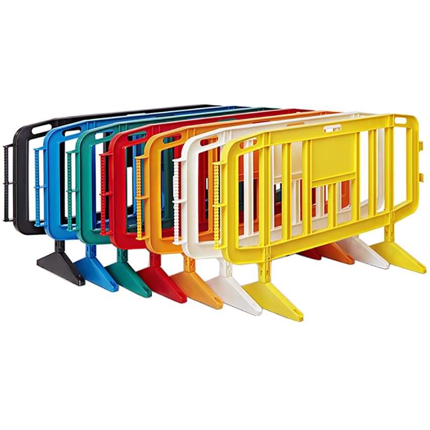 Barrière mobile plastique 198 cm - Jaune