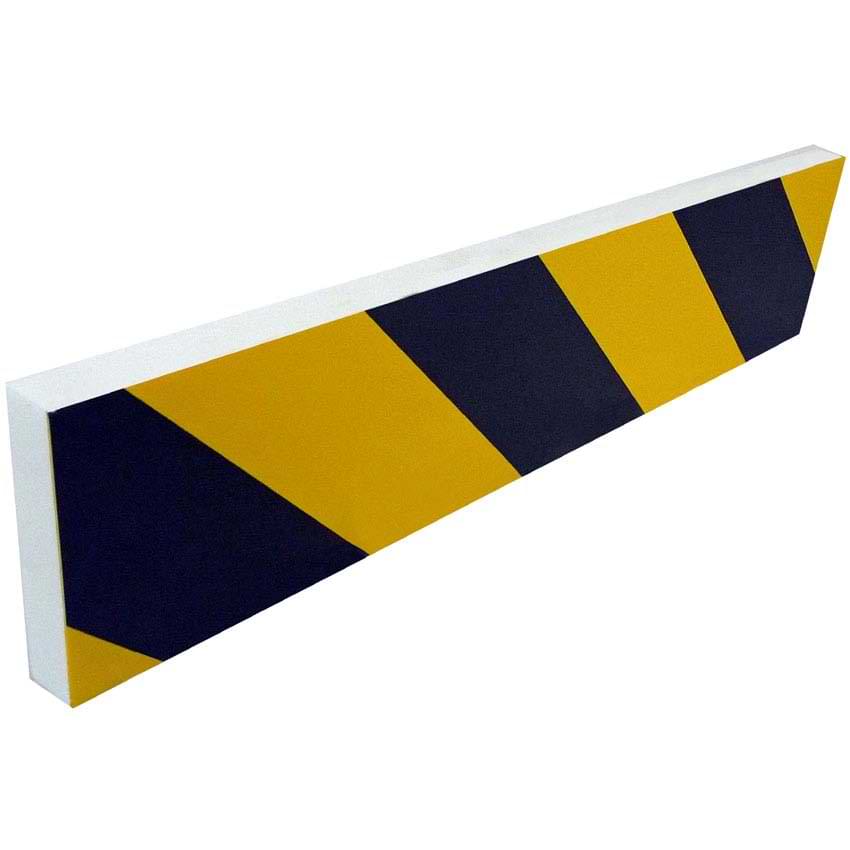 Protection murale 350 X 80 mm - Epaisseur 15 mm - Noir / Jaune - 2 pièces