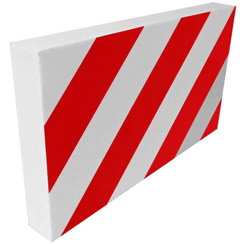 Protection murale 350 X 200 mm - Epaisseur 40 mm - Rouge / Blanc - 1 pièce