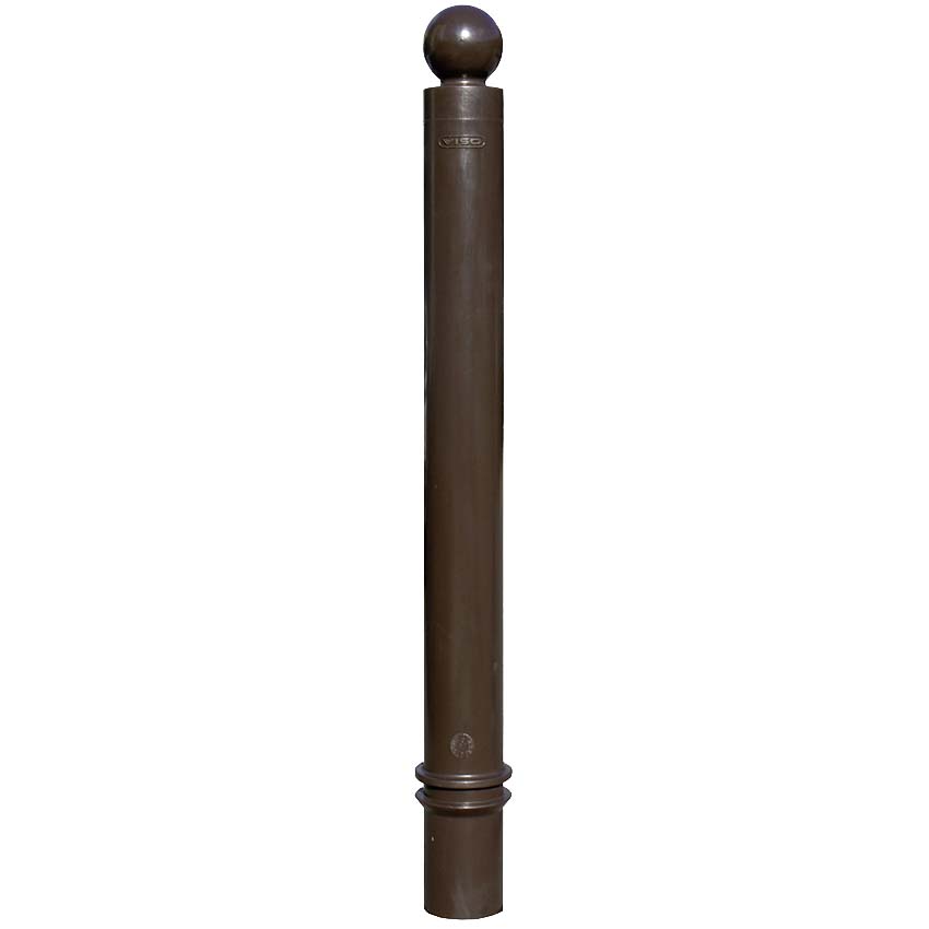 Potelet flexible à sceller D. 80 X H. HS 930 mm - Pommeau boule - Marron RAL 8017