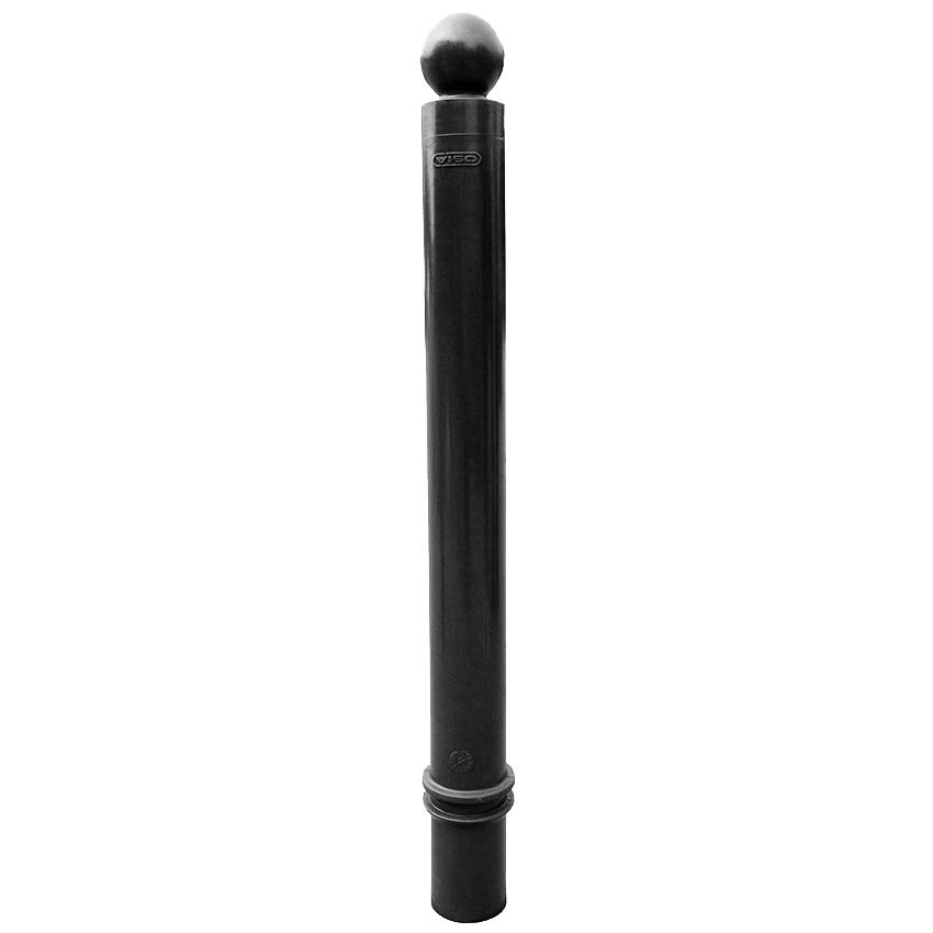 Potelet flexible à sceller D. 80 X H. HS 930 mm - Pommeau boule - Noir RAL 9005