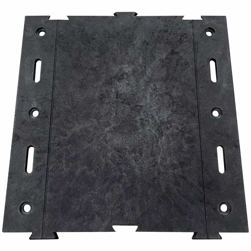 Plaque de roulage PEHD 40T - 100 X 100 cm - Noir