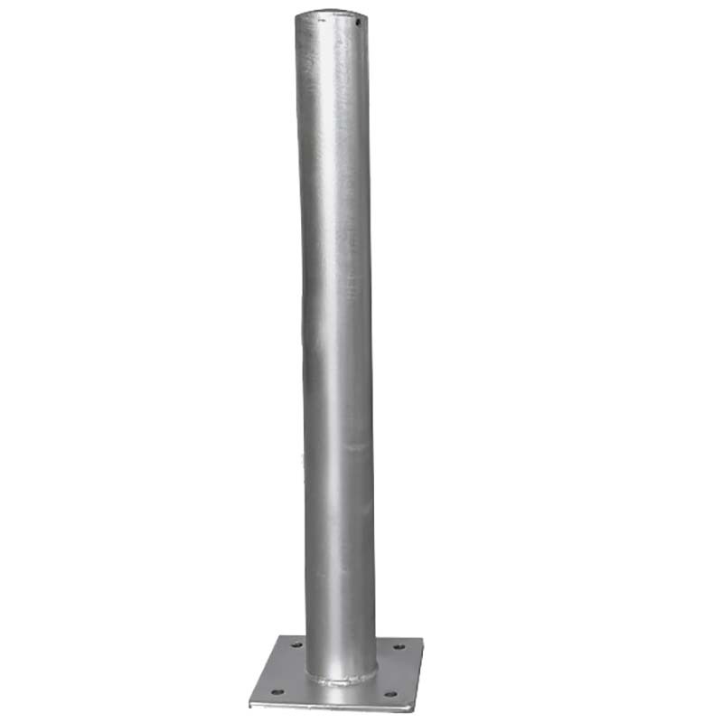 Poteau galvanisé sur platine - D. 90 X H. 800 mm
