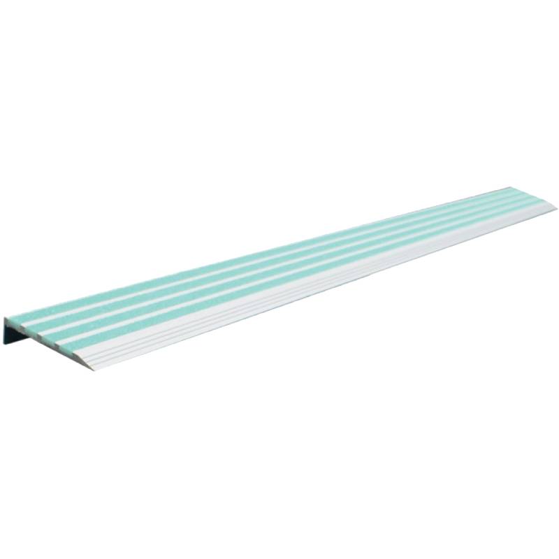 Nez de marche antidérapant 20 x 76 x 1300 mm - Fluorescent vert
