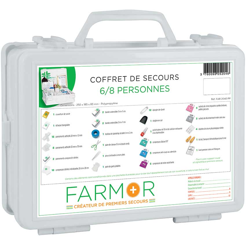 Mallette de secours multirisques - 6/8 personnes