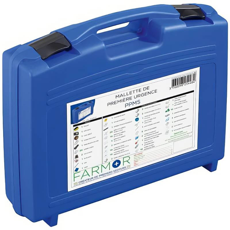 Coffret de secours spécial Ecole PPMS + talkie-walkie - 30 personnes