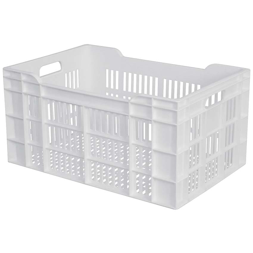 Caisse ajourée empilable 600 X 400 mm - 60L - Blanc