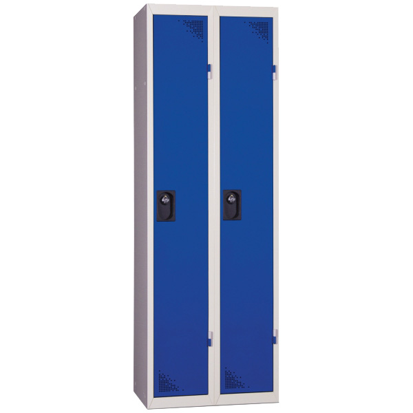 Vestiaire type Industrie propre 2 cases - Portes Bleu RAL 5005