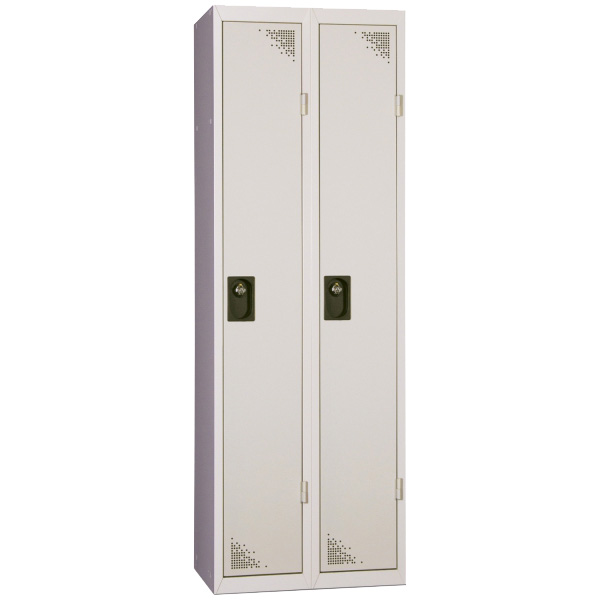 Vestiaire type Industrie propre 2 cases - Portes Gris RAL 7035