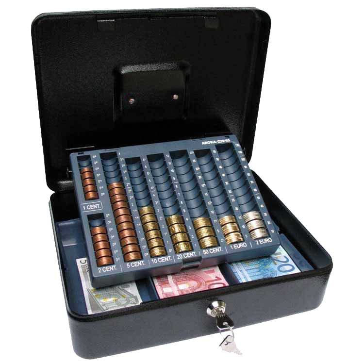 Caissette à monnaie avec monnayeur Euro