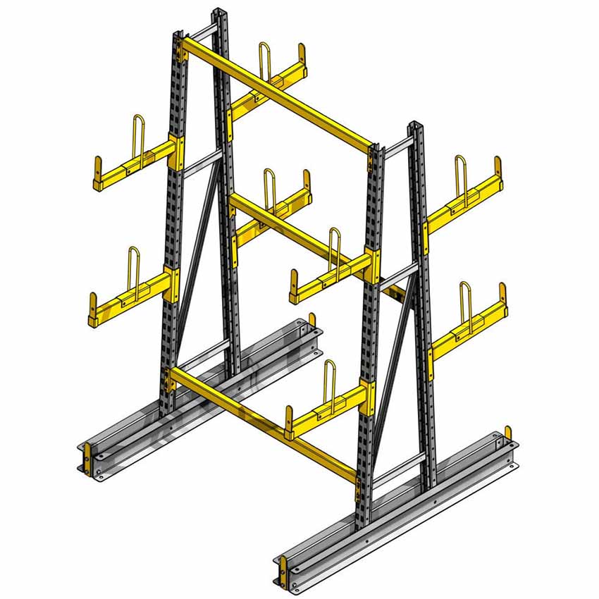 Cantilever double face - Bras L. 800 mm - Elément départ