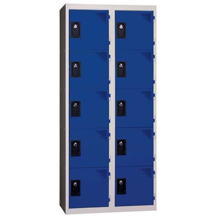 Vestiaire multicases - 5 cases 400 mm par colonne - 2 colonnes