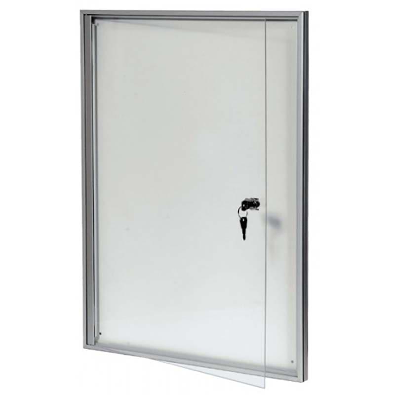 Vitrine intérieure 20 mm 4A4 - H. 635 X L. 461 mm - Fond tôle